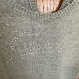 Guess | Grey Sweater w/ Rhinestones & Key Hole back | Color: Grey | Size: M